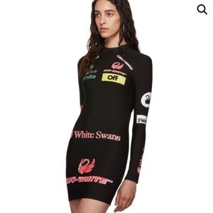 Off-White Black Logo Dress